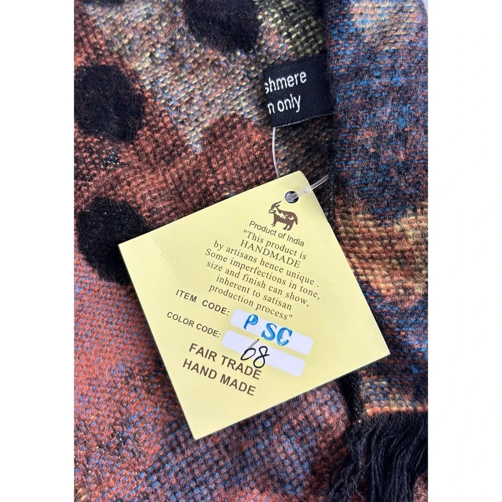 New‎ RAPTI Fair Trade Fashion Multicolor 100% Cashmere Multicolor Scarf 2010